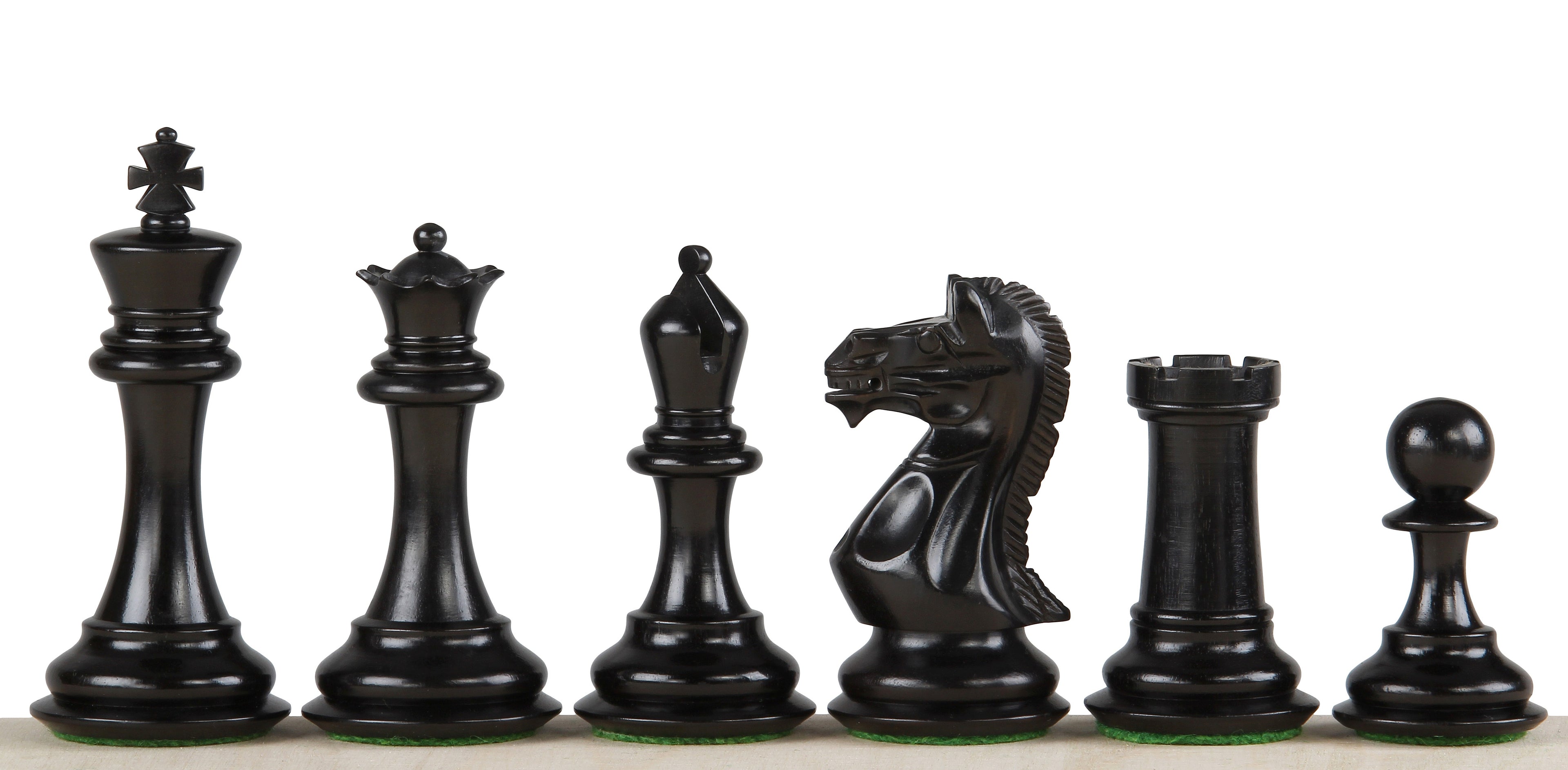 Polish Head Ebony Chess Pieces 3.75" - Premium Wooden Set – image 4