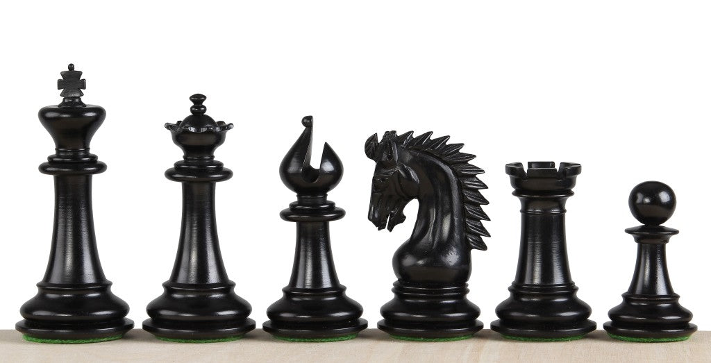 Sheikh Ebony Chess Pieces 3.75" - Premium Wooden Set – image 4