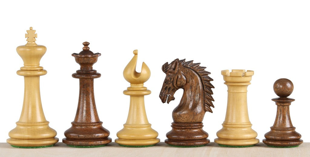 Sheikh Acacia Chess Pieces 3.75" - Premium Wooden Set