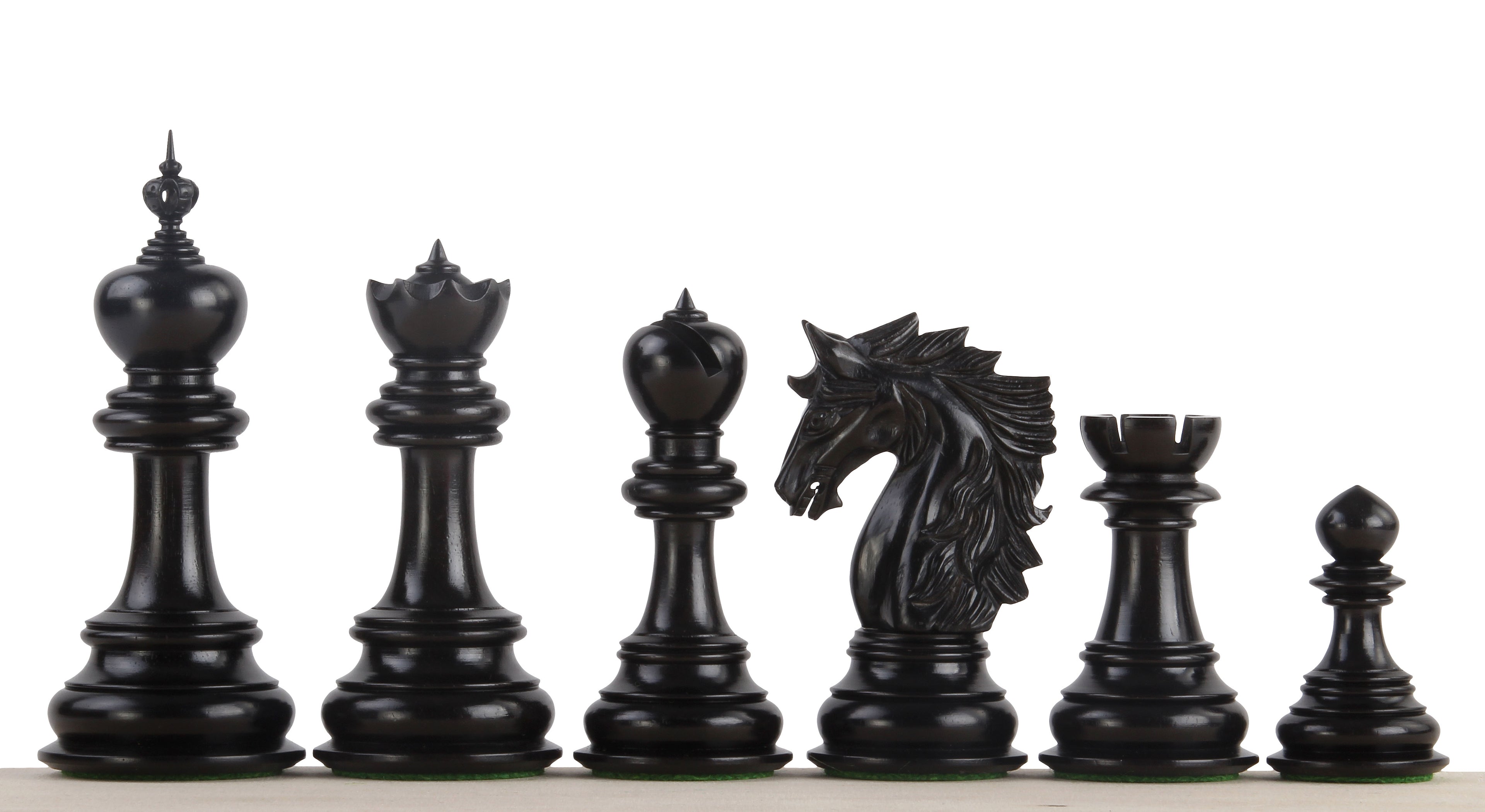 Dubliner Chess Pieces 5" - Montgoy Ebony Premium Tournament Set – image 2