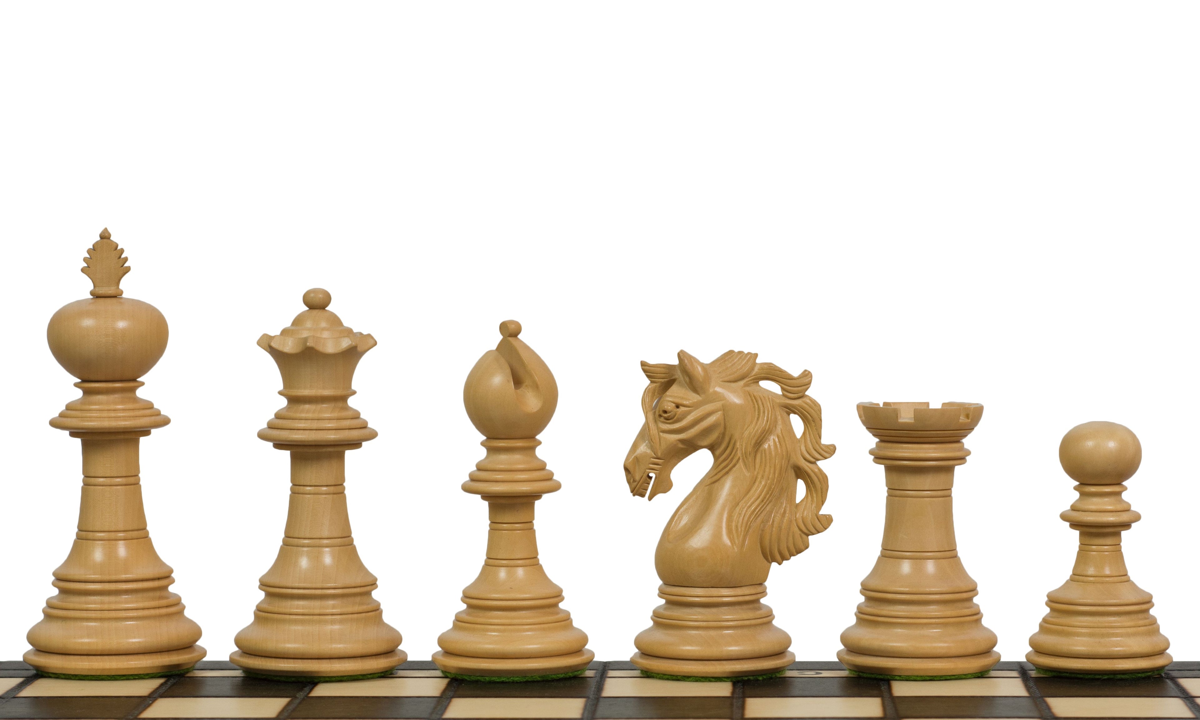 Adios Chess Pieces 4" – Padauk & Boxwood, Premium Indian – image 2