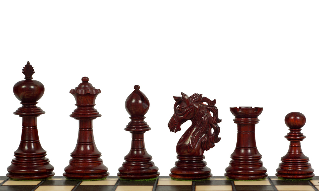 Adios Chess Pieces 4" – Padauk & Boxwood, Premium Indian – image 3