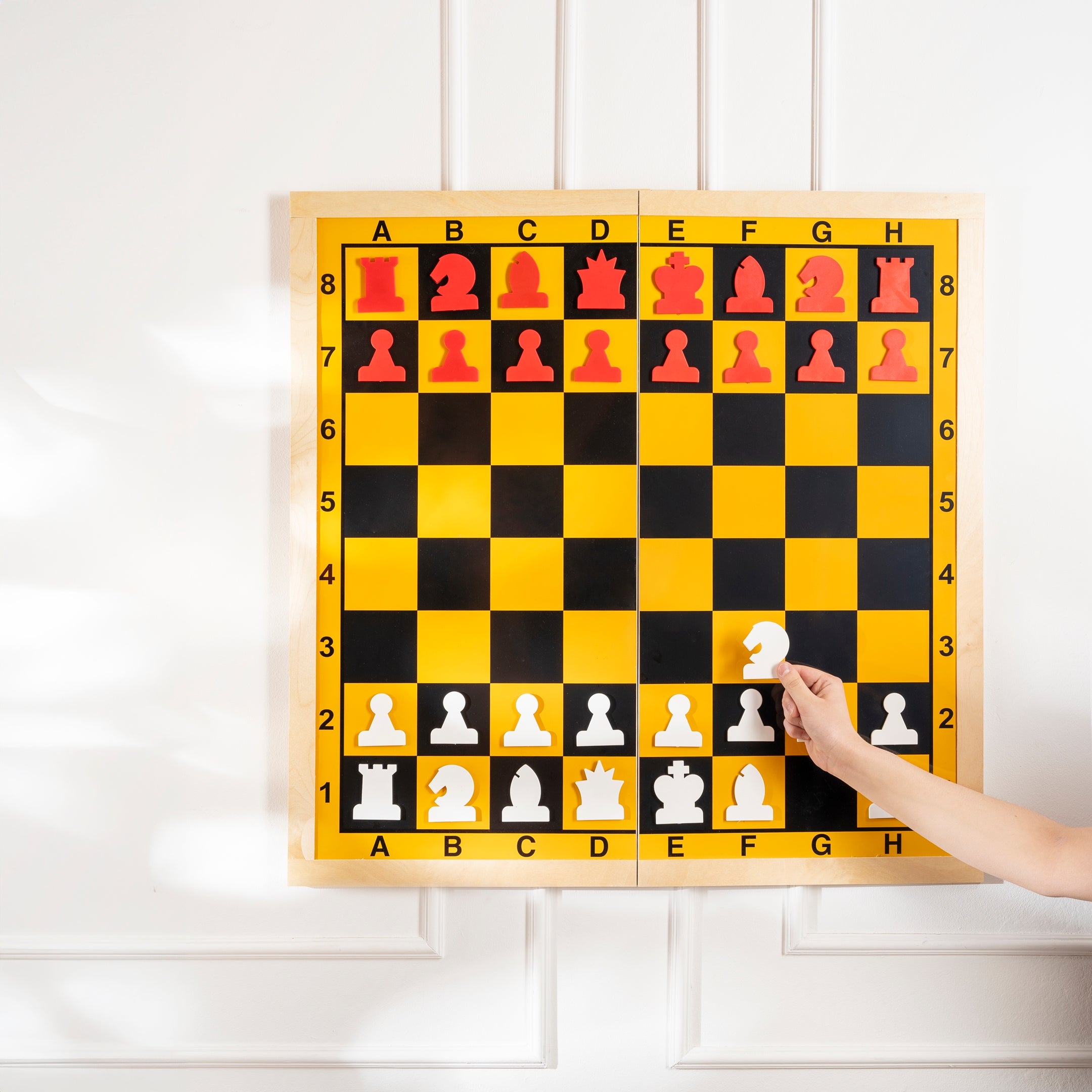 Magnetic Demonstration Chess Board 86cm – Foldable Metal Board with Pieces