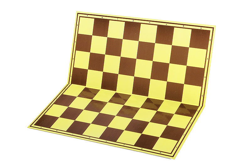 Cardboard Chessboard 55mm – Yellow & Brown Foldable Tournament Board
