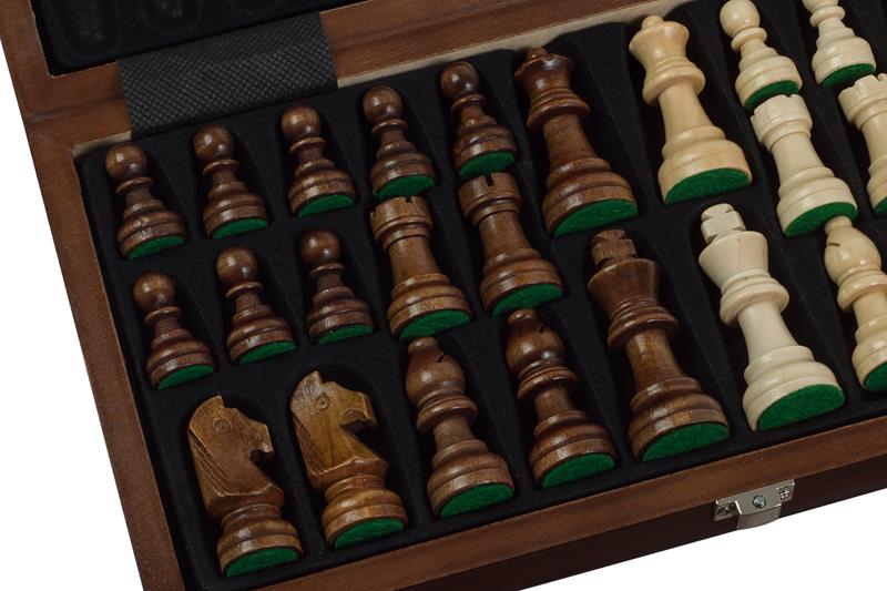 Sunrise Tournament Chess No.3 Exclusive – 30cm Walnut Board & Pieces – image 2