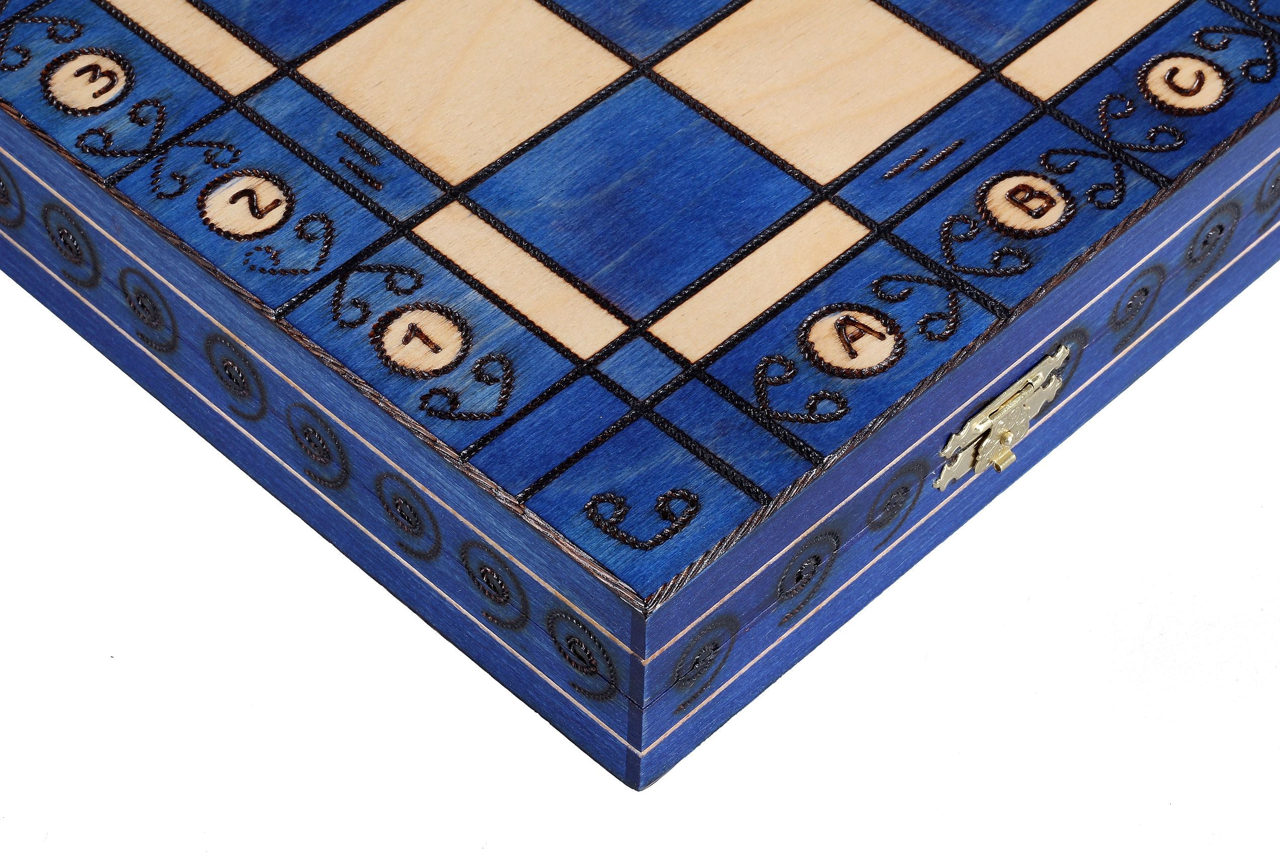 Ambassador Chess Set Blue - Complete Folding Set with Storage – image 3