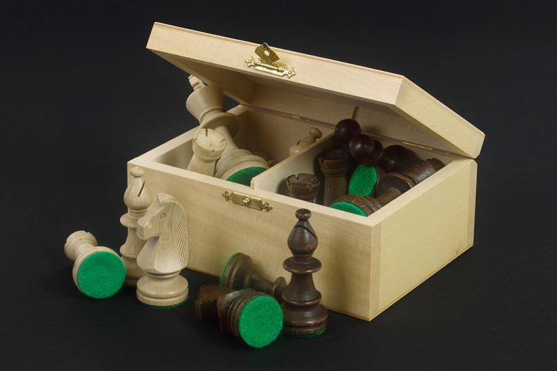Staunton No.4 Set in Wooden Box (Light) — 80 mm King with Storage Case – image 2