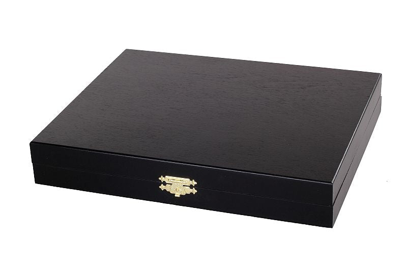 Wooden Chess Box Staunton No. 5 - Luxury Black Storage Case