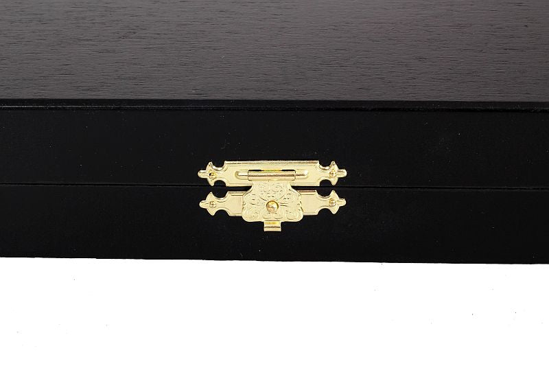 Wooden Chess Box Staunton No. 5 - Luxury Black Storage Case – image 9
