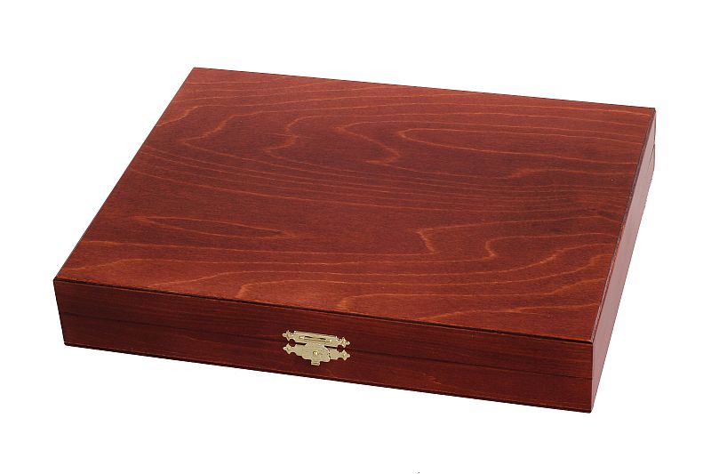 Wooden Chess Box Staunton No. 5 - Luxury Brown Storage Case