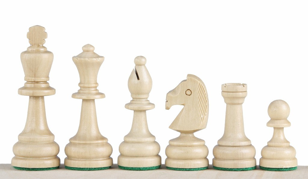 Staunton No.4 Chess Pieces – Wooden Set with Storage Bag – image 2