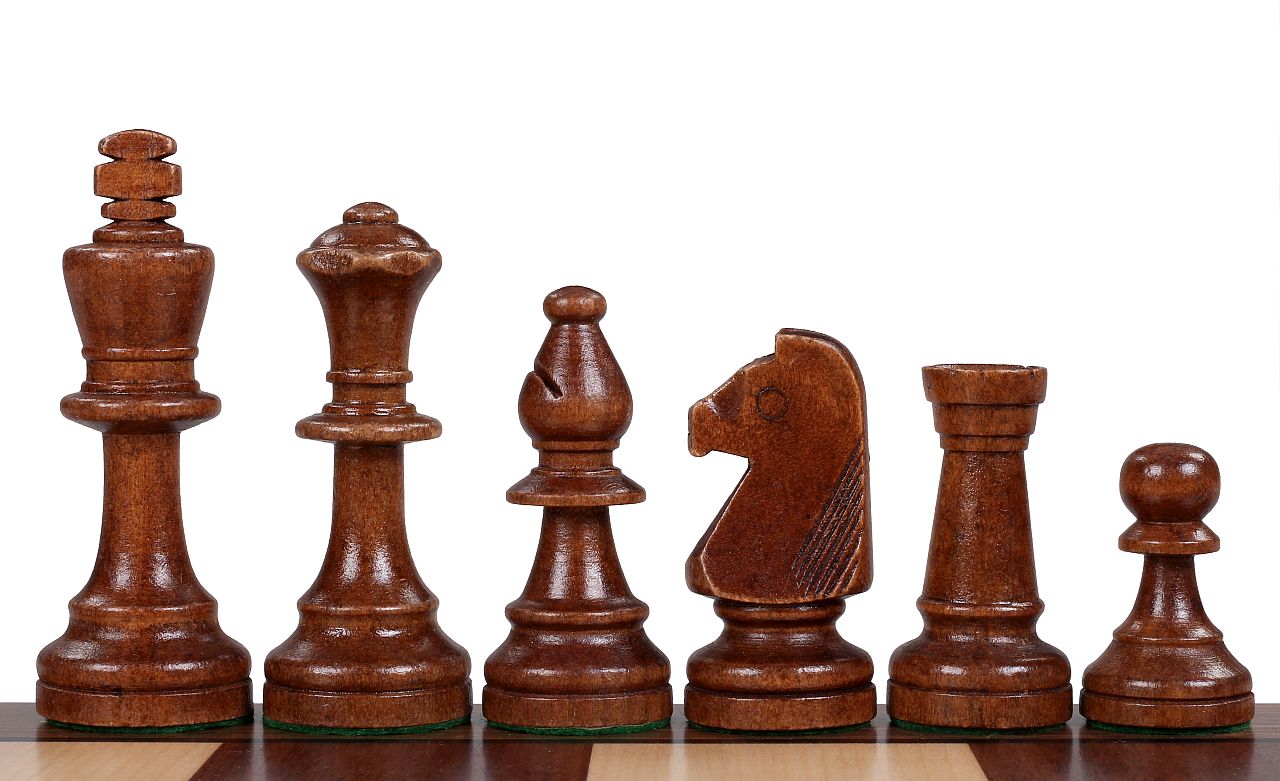 Staunton No.5 Chess Pieces 85mm – Hand-Carved Wooden Art Set in Bag – image 4