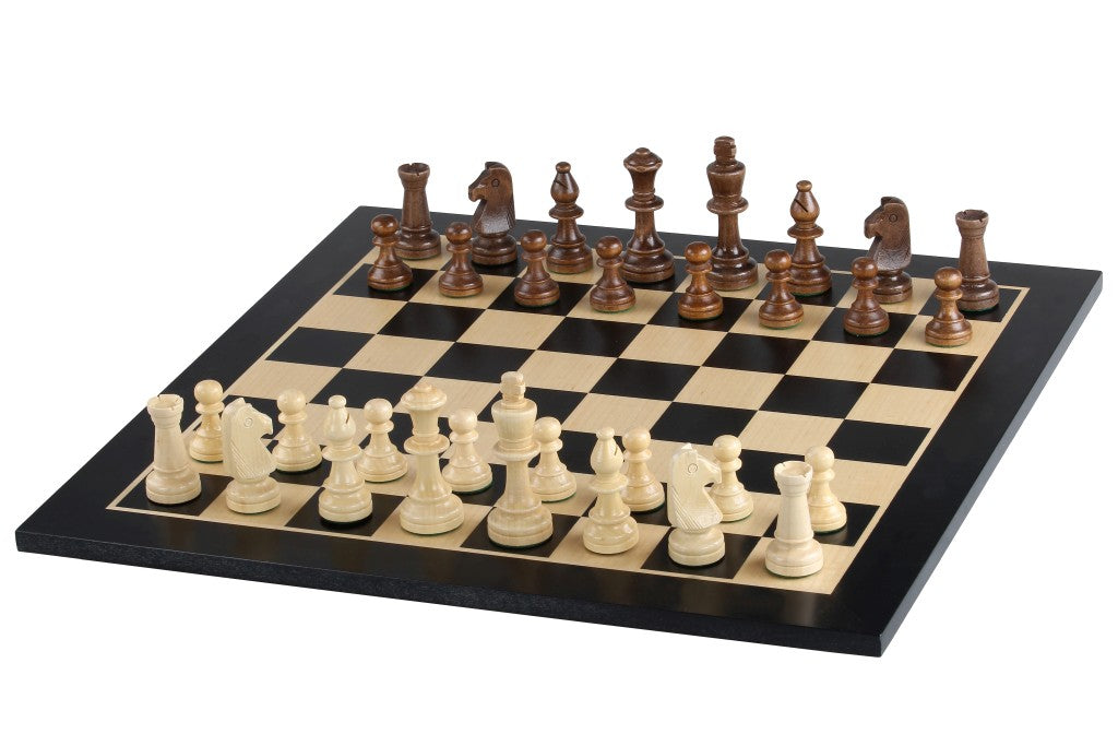 Chess Board 52×52 cm (55 mm squares) – Ebony & Maple, without Notation – image 4