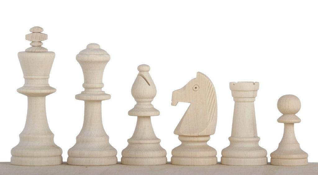 Raw DIY Chess Pieces No.5 – Unpainted Wooden Set for Creative Customization – image 2