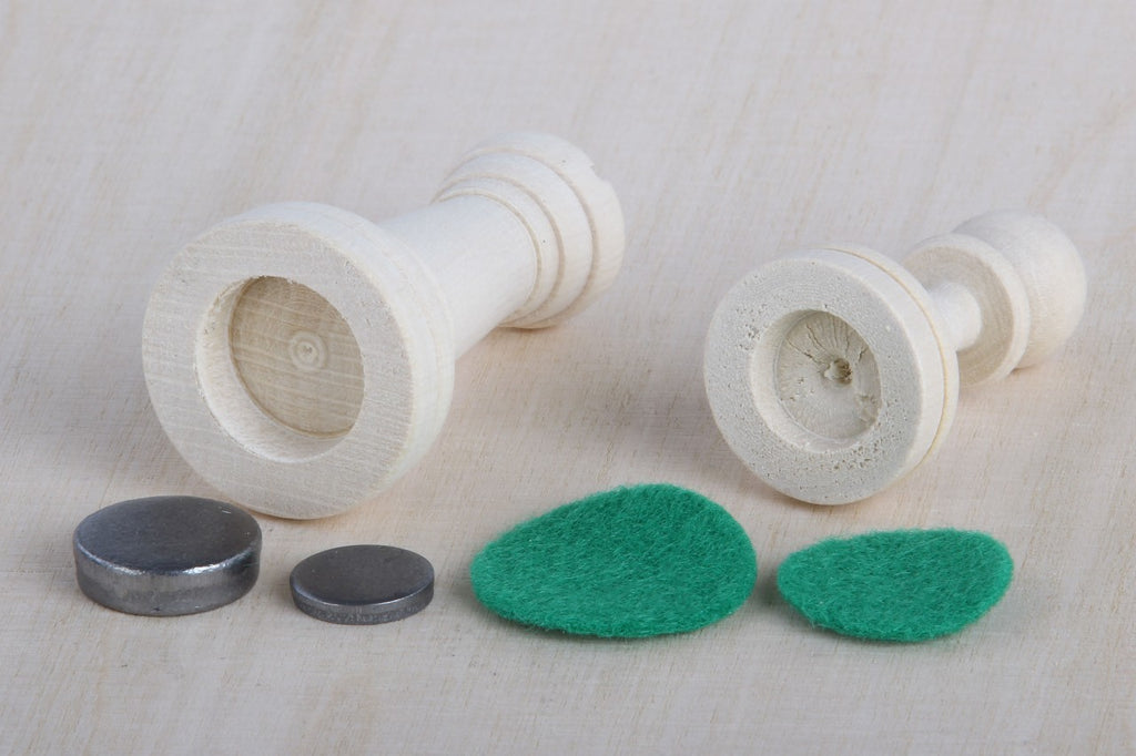 Raw DIY Chess Pieces No.5 – Unpainted Wooden Set for Creative Customization – image 3