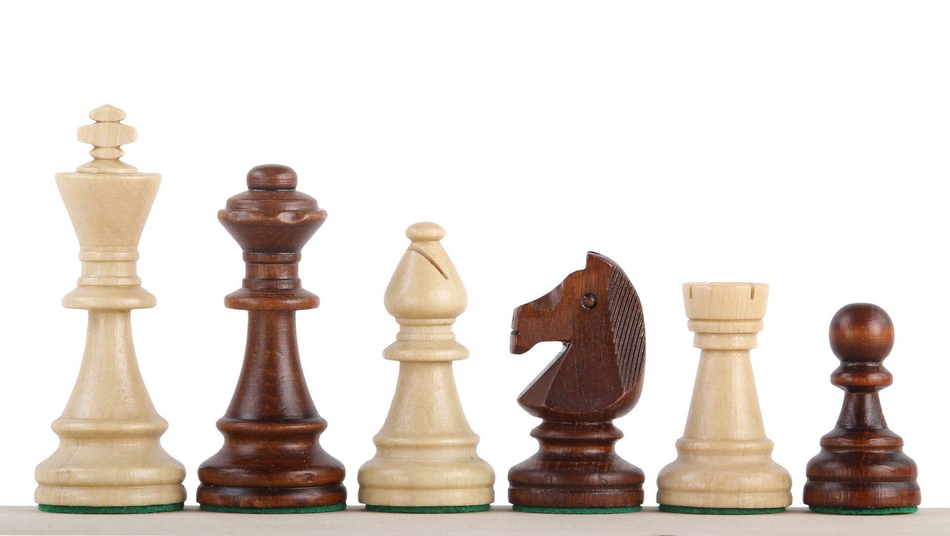 Staunton No.6 Chess Pieces – Carved Wooden in Polybag – image 3