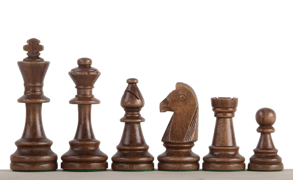 Staunton No.6 Chess Pieces 96mm – Hand-Carved Wooden Art Set in Bag – image 2