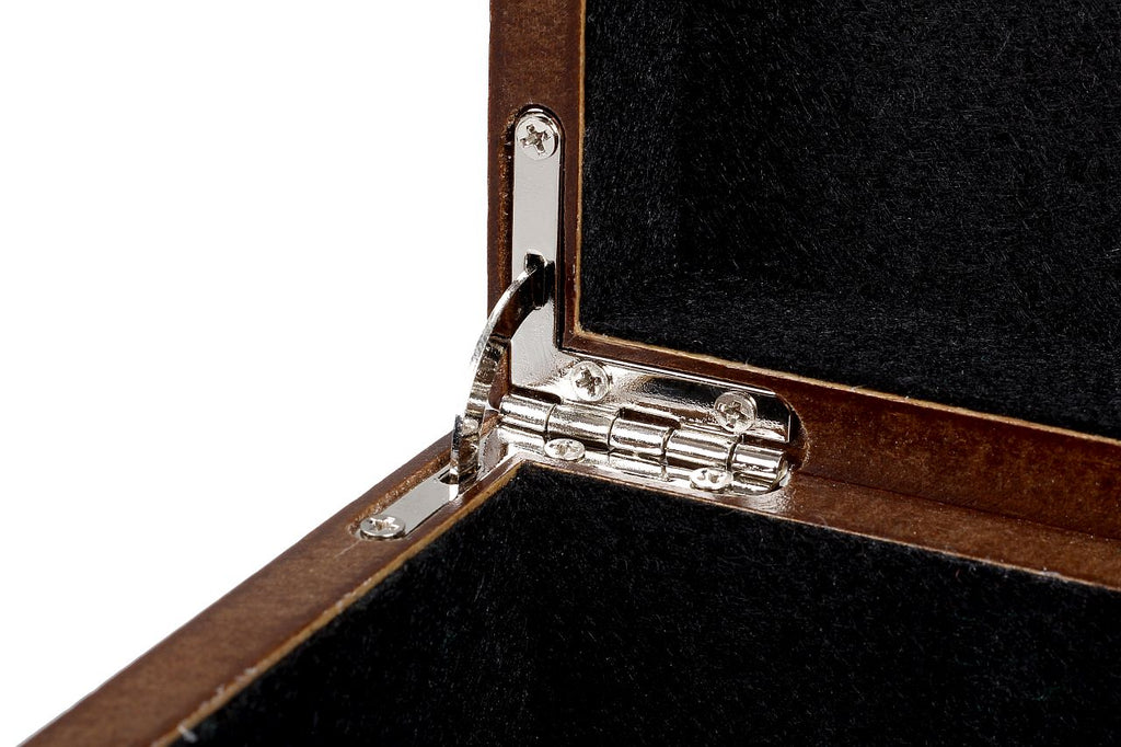 Premium Chess Storage Box – Sapele Wood Veneer 24x15x8.5cm with Flocked Interior – image 5