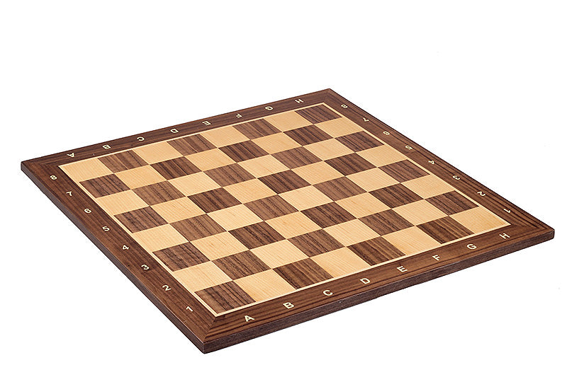 Chess Board 44×44 cm – Walnut & Maple, with Notation – image 2