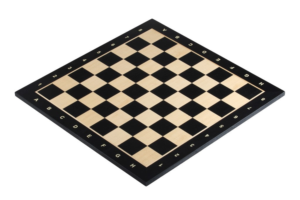 Chess Board 40×40 cm – Ebony & Maple, with Notation – image 2
