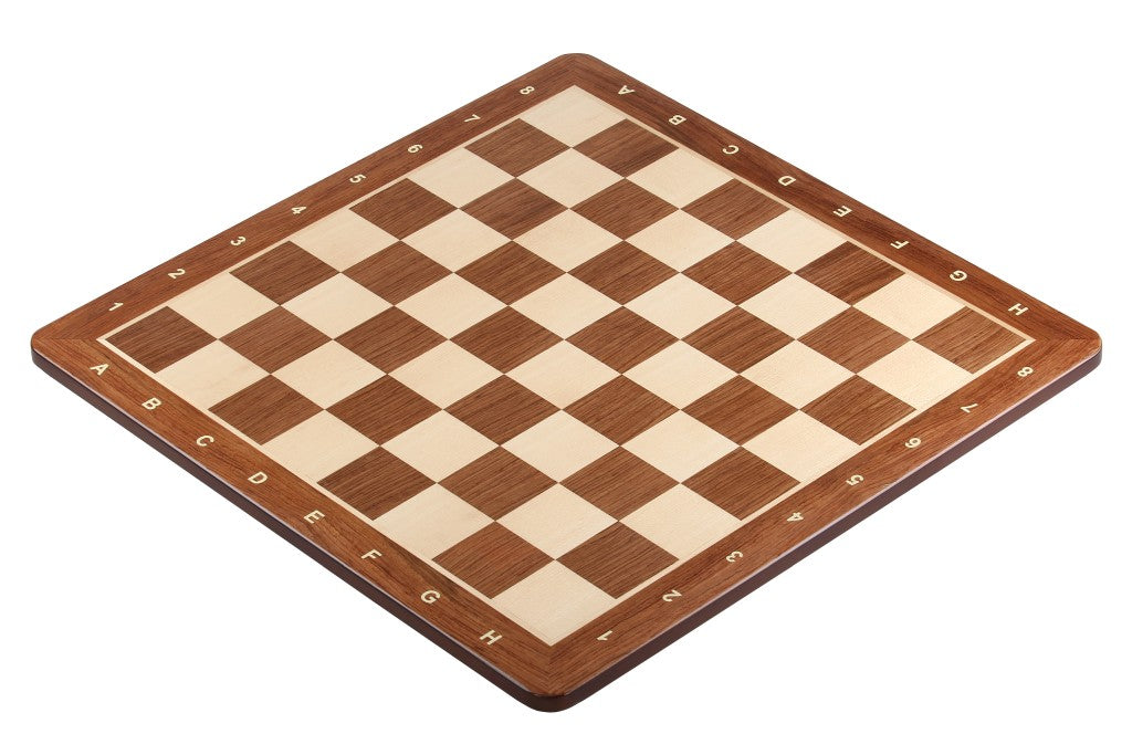 Chess Board 44×44 cm – Padauk & Maple (Round Corners), with Notation – image 2