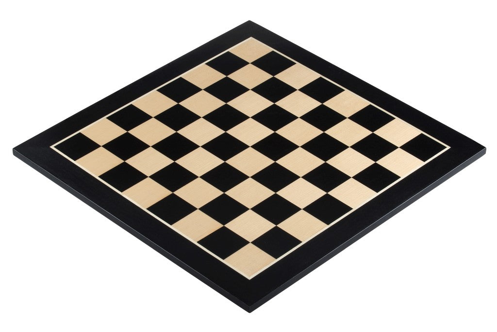 Chess Board 38mm Ebony/Maple – Marquetry (No Notation) – image 2