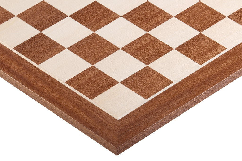 Chess Board 40×40 cm – Mahogany & Sycamore, without Notation