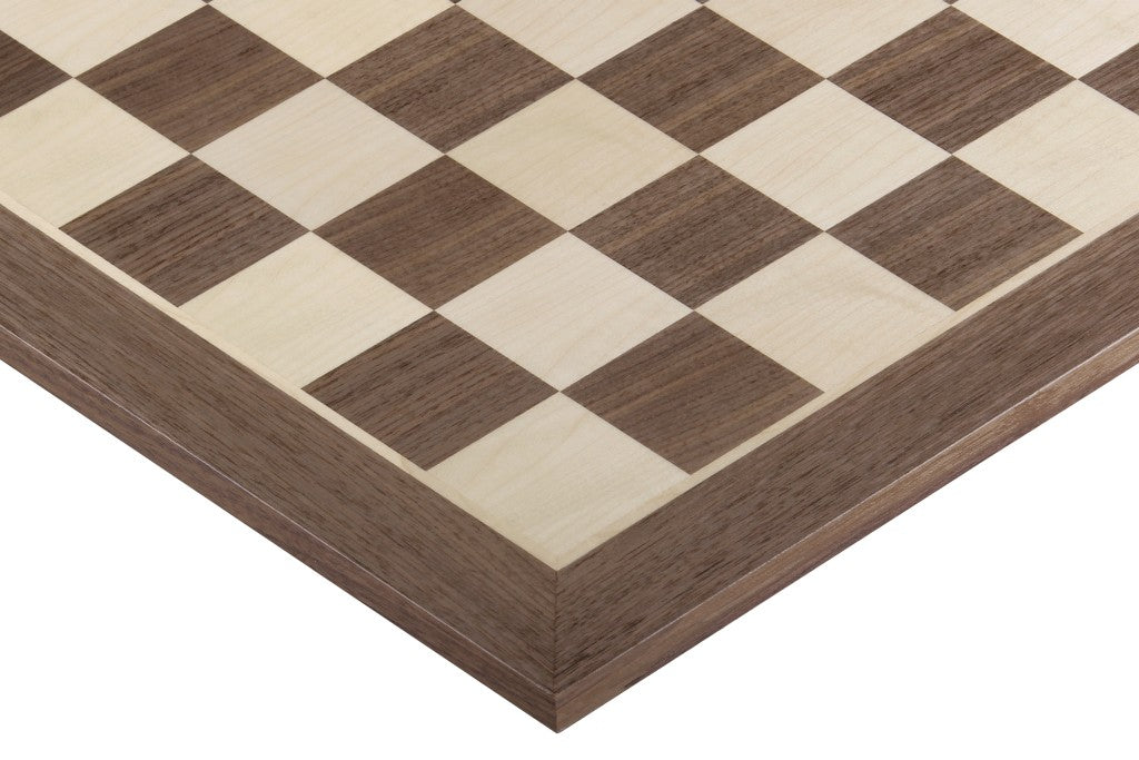 Chess Board 40×40 cm – Walnut & Maple, without Notation