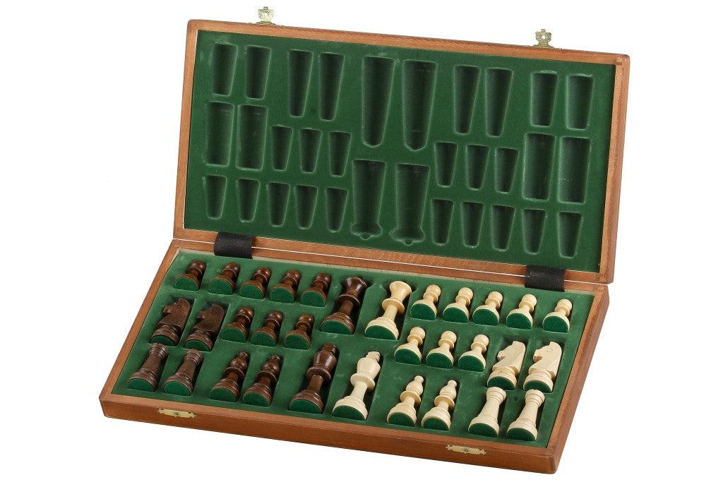 Sunrise Tournament Chess No.5 with Inlaid Folding Board — Weighted Staunton Set – image 5