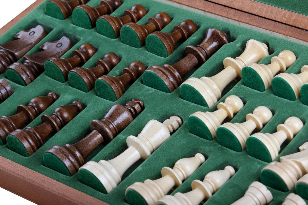Sunrise Tournament Chess No.5 with Inlaid Folding Board — Weighted Staunton Set – image 6
