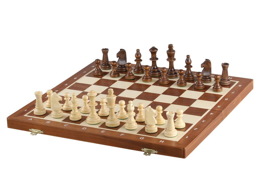Sunrise Tournament Chess No.5 with Inlaid Folding Board — Weighted Staunton Set – image 7