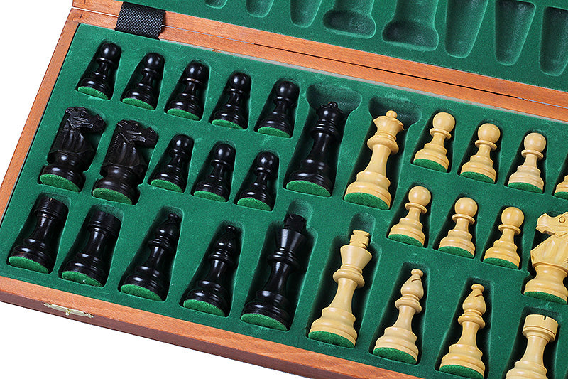Tournament Chess Set No.5 48x48cm – French Ebonized 3.5" Pieces with Mahogany Board – image 4