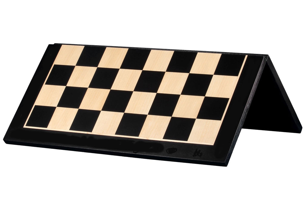 Folding Chess Board No.6 Ebony 58mm – Marquetry (No Notation)
