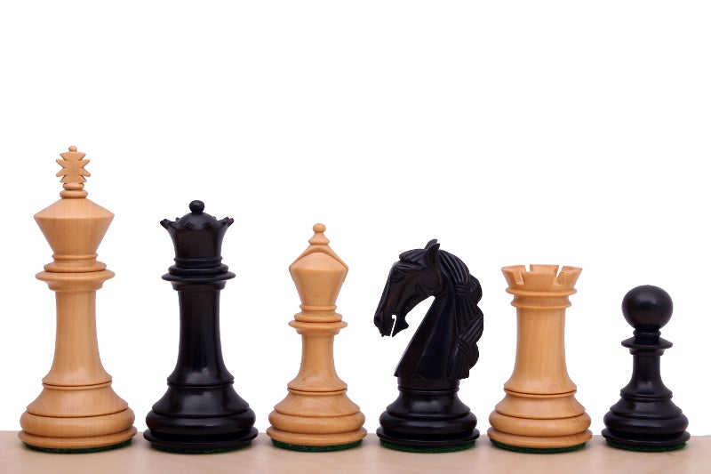Colombian Chess Pieces 3.75" - Ebonized Boxwood Weighted Premium Set