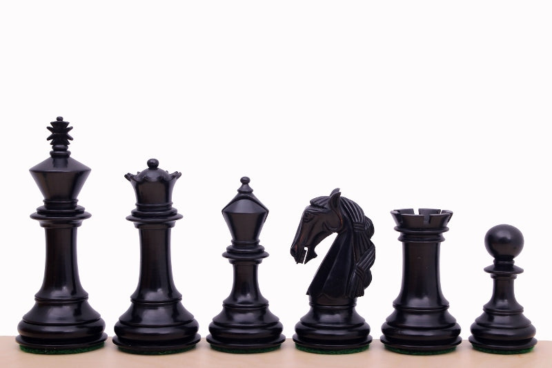 Colombian Chess Pieces 3.75" - Ebonized Boxwood Weighted Premium Set – image 2