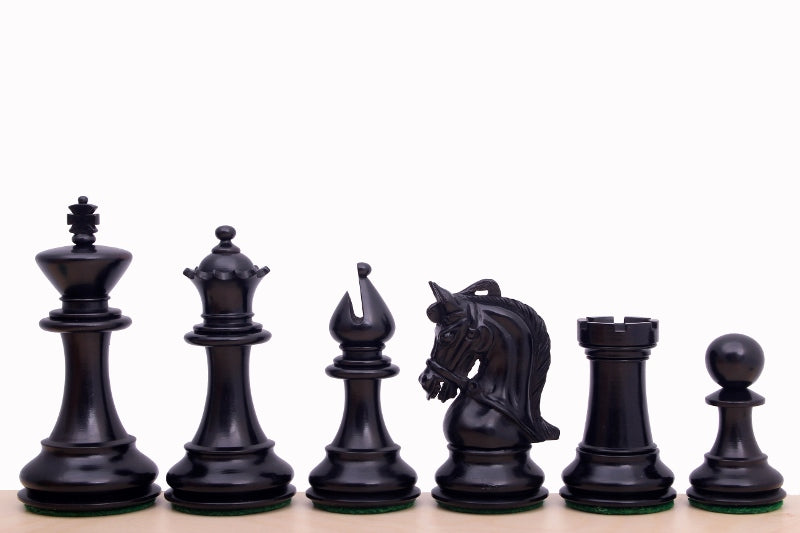 Corinthian Chess Pieces 4.25" – Ebony & Boxwood, Premium Indian – image 2