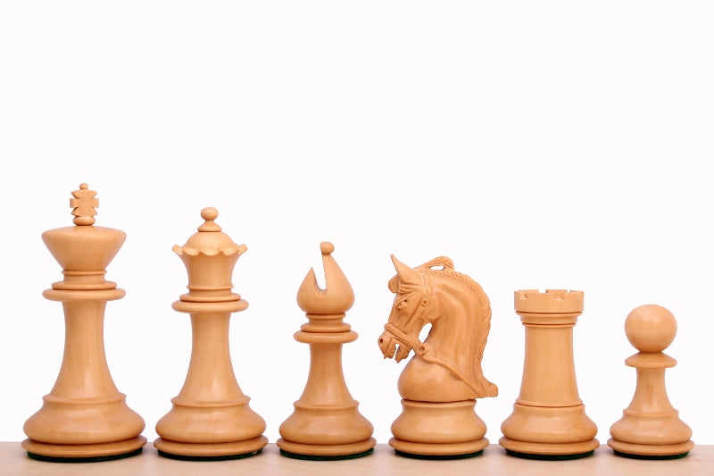 Corinthian Chess Pieces 4" – Ebony & Boxwood Weighted Luxury Set – image 3