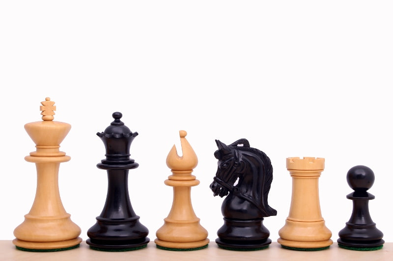 Corinthian Chess Pieces 4.25" – Ebony & Boxwood, Premium Indian