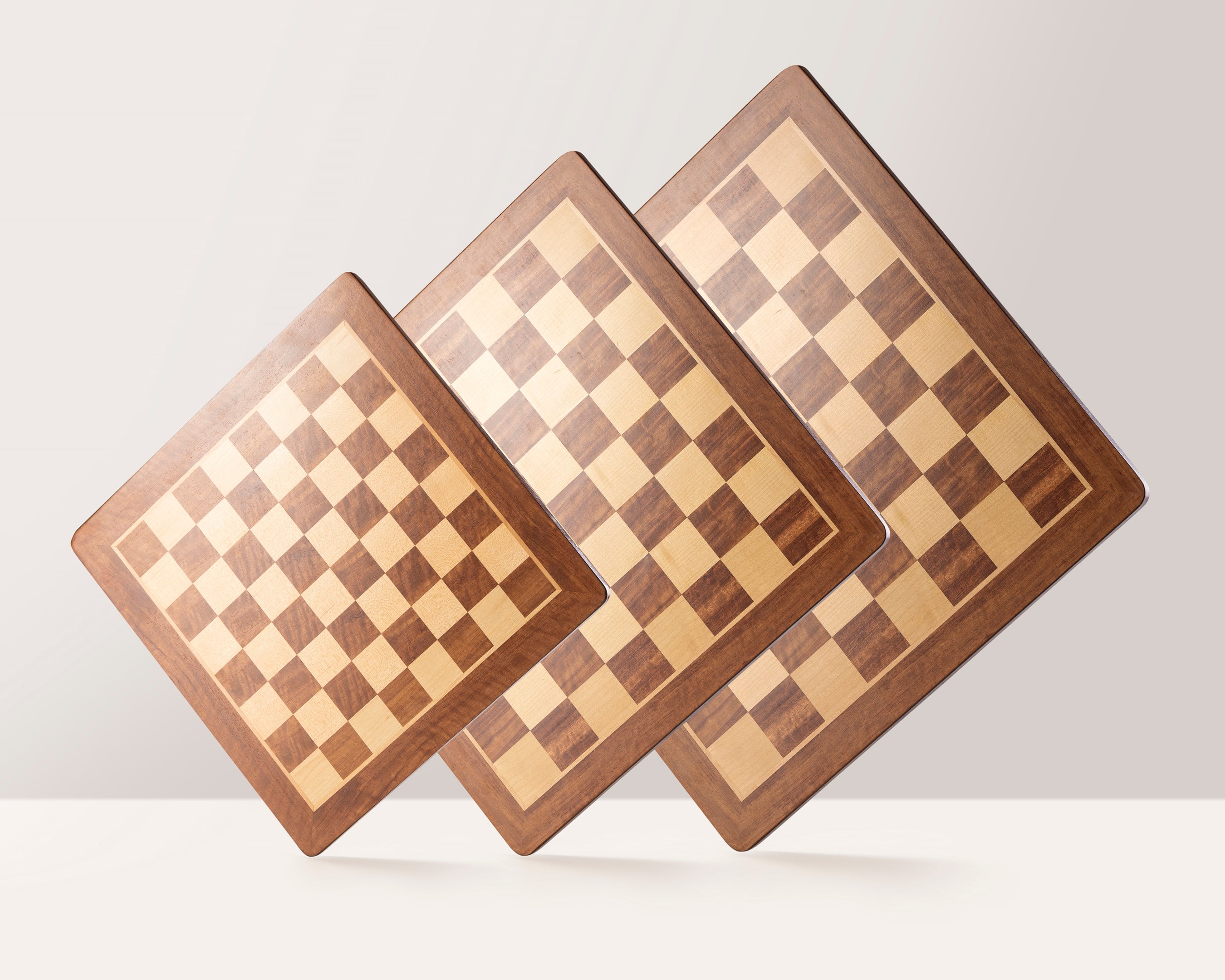 Chess Board 52×52 cm (55 mm squares) – Padauk & Maple (Round Corners), without Notation – image 3