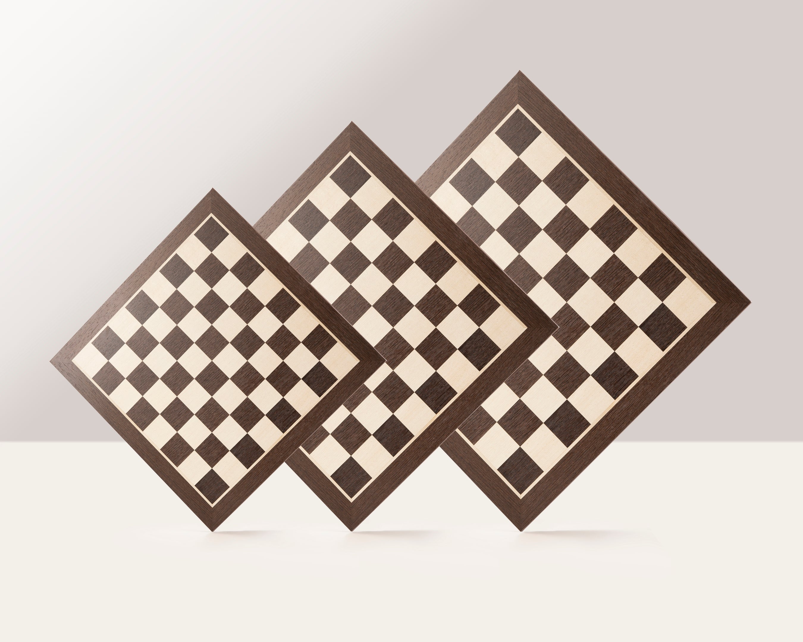 Chess Board 48×48 cm – Wenge & Sycamore, without Notation