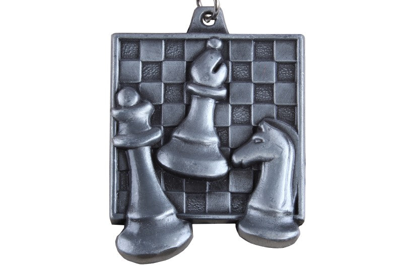 Chess Tournament Medal Silver – Square Award for Second Place