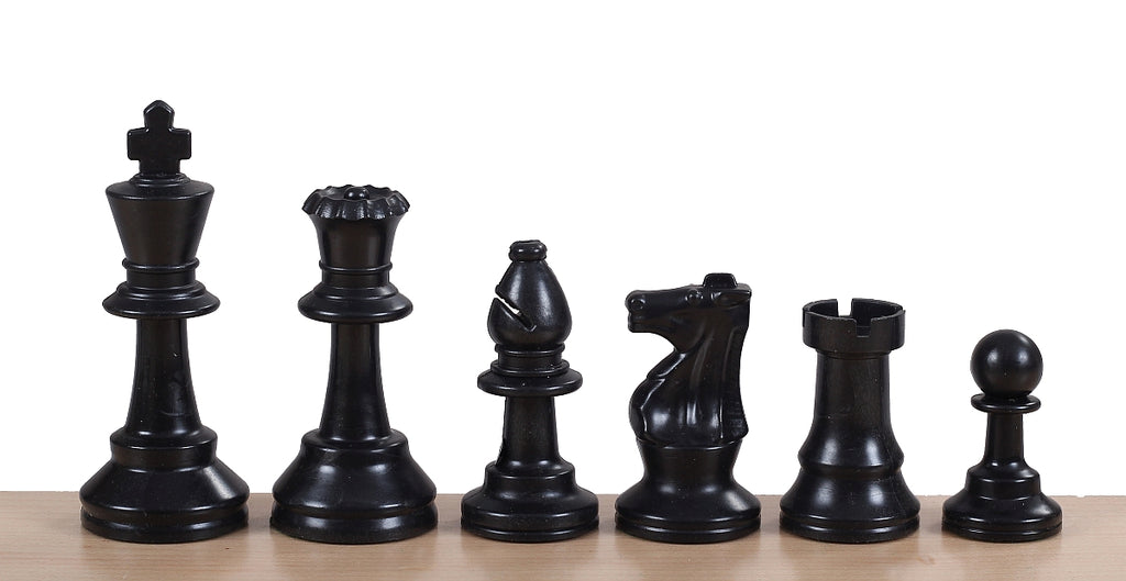 Staunton Chess Pieces No.4 78mm - White Black Plastic Set – image 2