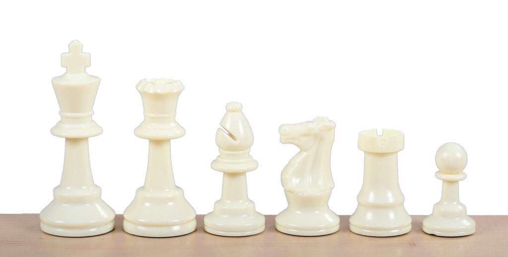 Staunton Chess Pieces No.4 78mm - White Black Plastic Set – image 3