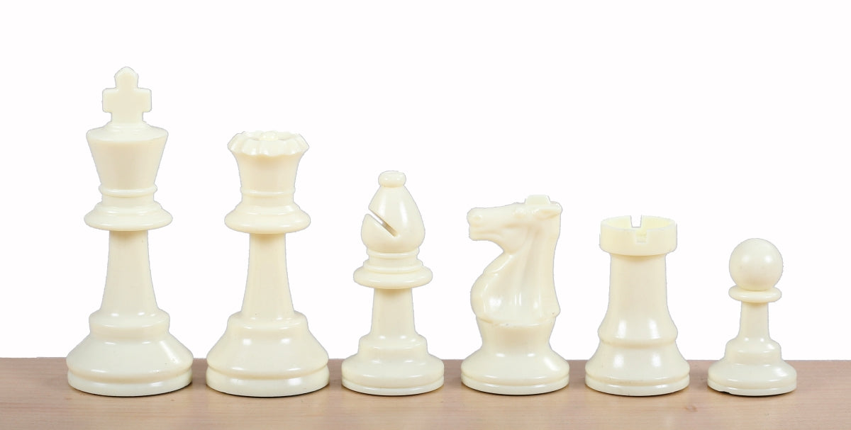 Staunton Chess Pieces No.4 78mm - White Black Plastic Set – image 3