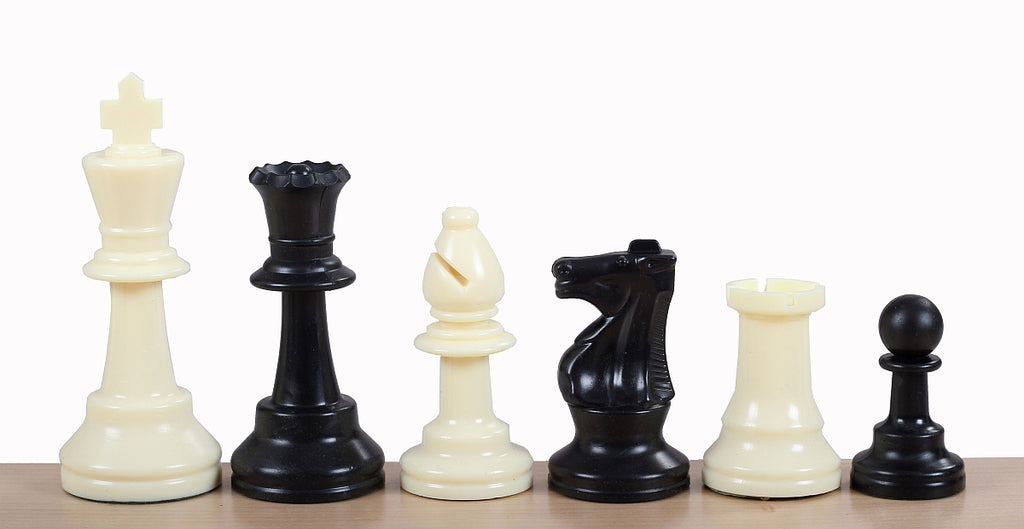 Plastic French Staunton Chess Pieces 3.75" – Budget Unweighted Club Set