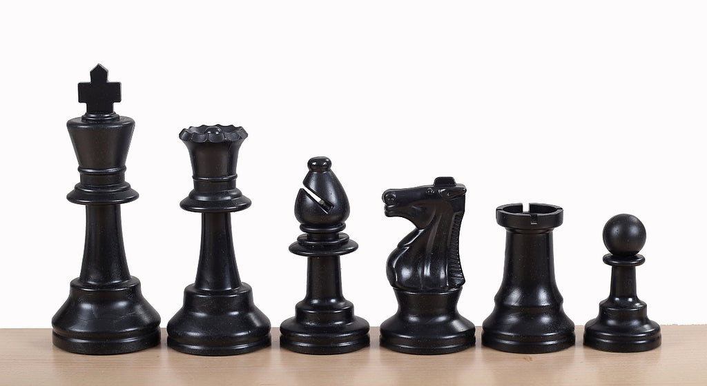 Plastic French Staunton Chess Pieces 3.75" – Budget Unweighted Club Set – image 3