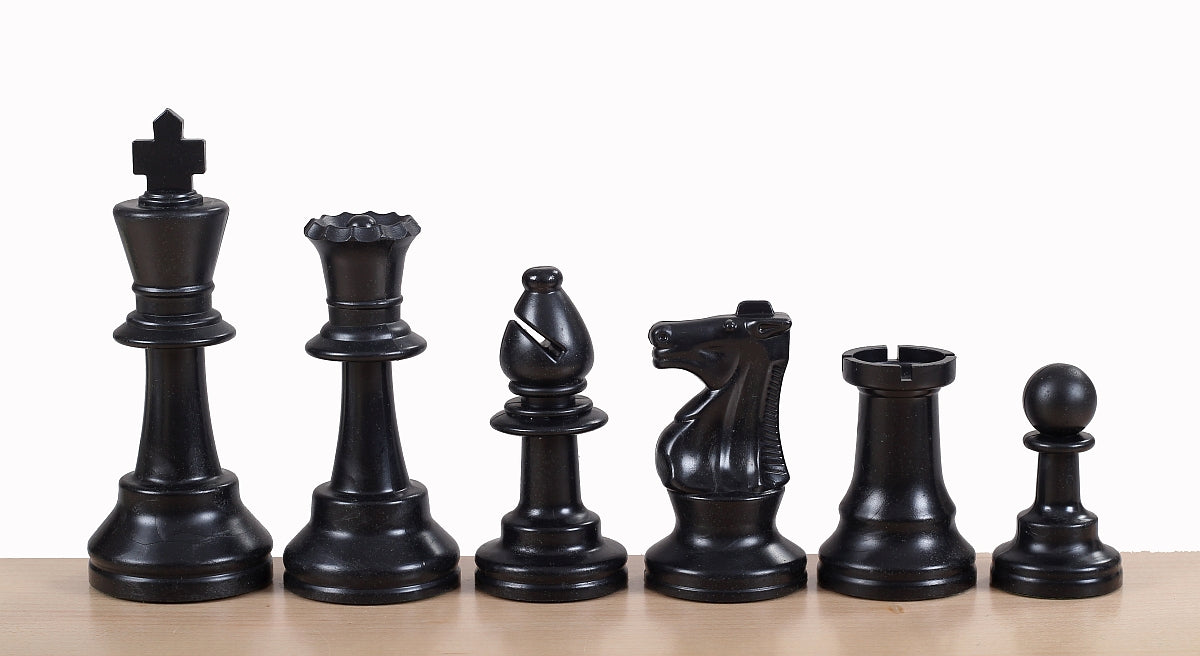 Plastic French Staunton Chess Pieces 3.75" – Budget Unweighted Club Set – image 3