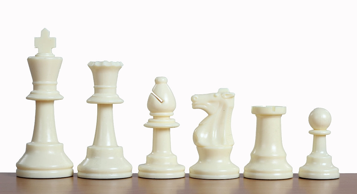Plastic French Staunton Chess Pieces 3.75" – Budget Unweighted Club Set – image 2