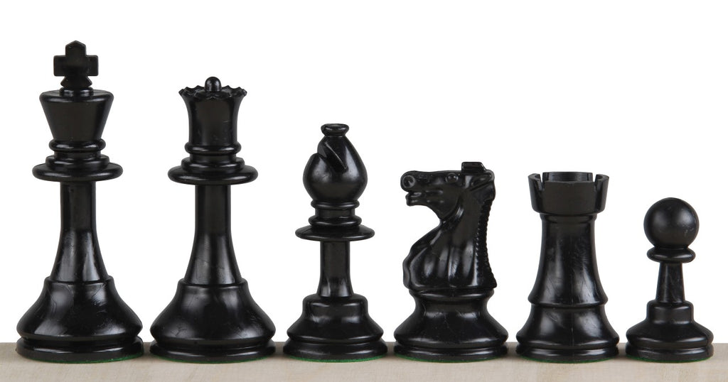 Chess Pieces Club Staunton No. 6 96mm Plastic - Cream Black Budget Set – image 3
