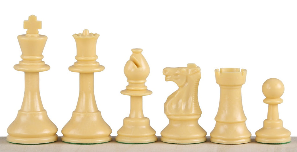 Chess Pieces Club Staunton No. 6 96mm Plastic - Cream Black Budget Set – image 4